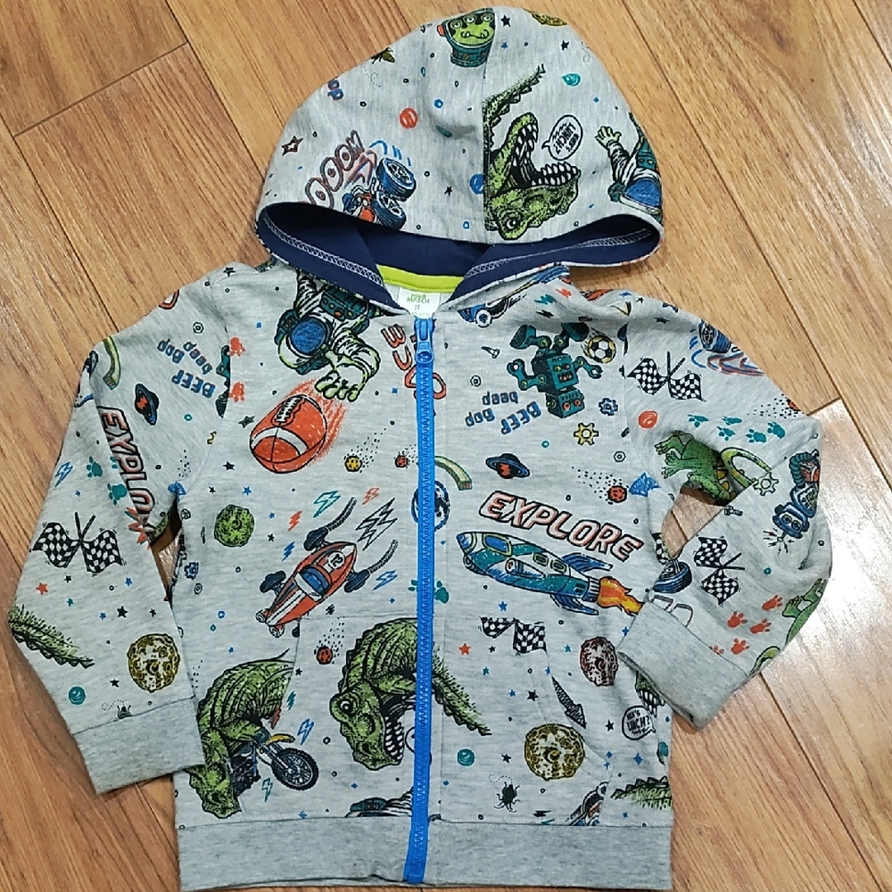 Match Kids Explore Adventure Hoodie - Gray